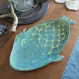 Ceramic Fish Platter 15" by Earthworks, Barbados
